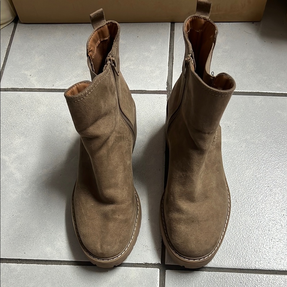 Tan Suede Ankle Boots